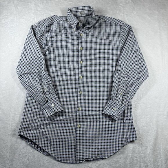 Peter Millar Other - Peter Millar Shirt Mens Medium Long Sleeve Button Front Adult Plaid Cotton Read*
